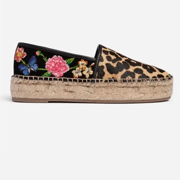 Johnny Was Garden Leopard Espadrille 8 NWOB - Picture 7 of 7